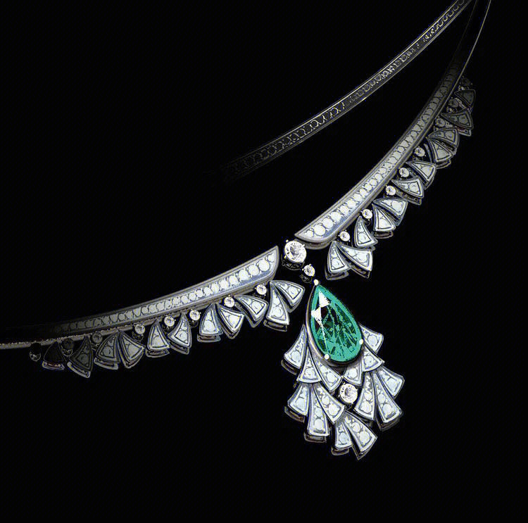 珍貴的寶格麗高級(jí)珠寶手繪設(shè)計(jì)圖 藝術(shù)與奢華的完美融合